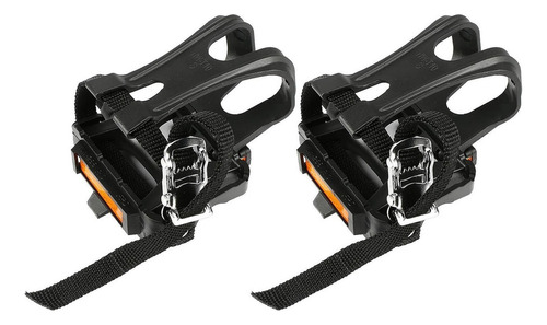 - Pedales De Bicicleta Fija De Aleación Con Clips Y Correas