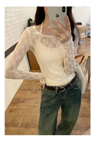 Conjunto De Camiseta Con Capucha De Encaje - Elegante Verano
