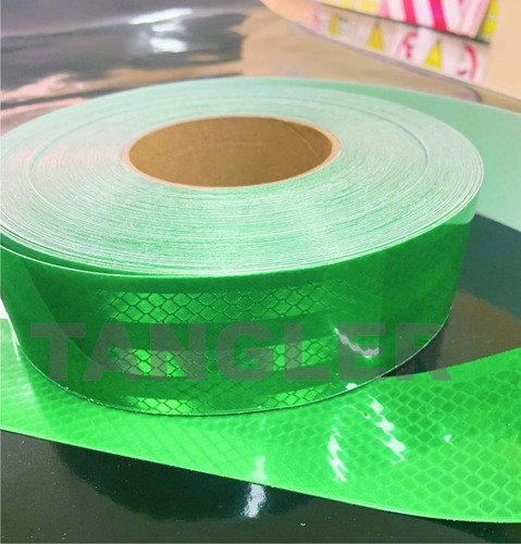 Cinta Reflectiva Verde  Ancho 5cm - Valor Por Metro