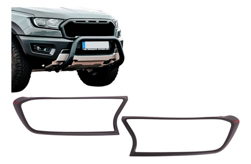 Bisel Negro Ópticos Delanteros Ford Ranger 2016-2022
