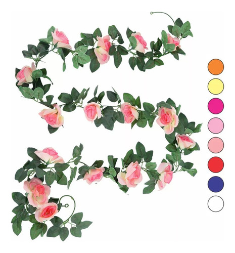 Cadena De Rosas Artificiales De Calidad Aaa De 2,5 Metros