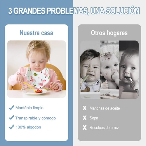 Baberos Impermeables Para Bebe Algodon Unisex 16 Piezas RBRO 16KOUSHUIJIN