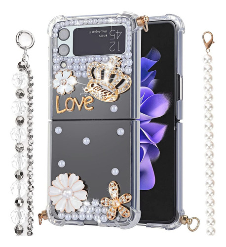 Funda Para Samsung Galaxy Z Flip 3 5g Con Correa, Manos 3d 2