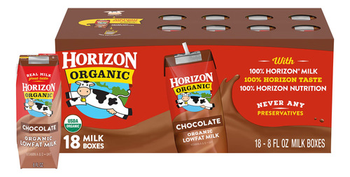 Horizon Organic Caja De Leche Organica Baja En Grasa Plus Dh