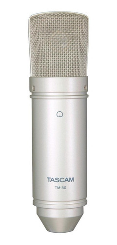 Imagem 1 de 3 de Microfone Tascam TM-80 condensador  cardióide prata