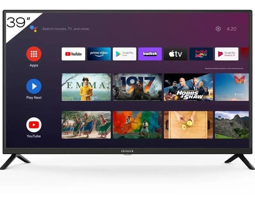 Imagen 1 de 2 de Smart Tv Aiwa 39 Pulgadas Android Tv 720p