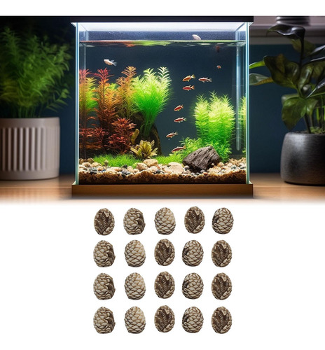 20x Mini Huevos De Dinosaurio Piedras De Resina Decorativa