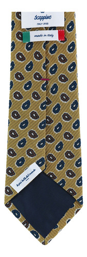 Corbata Scappino Manzoni De Paisleys En Lana Hombre 459 Color Amarillo