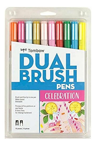 Tombow Pen Celebration Marcadores De Doble Pincel, 10