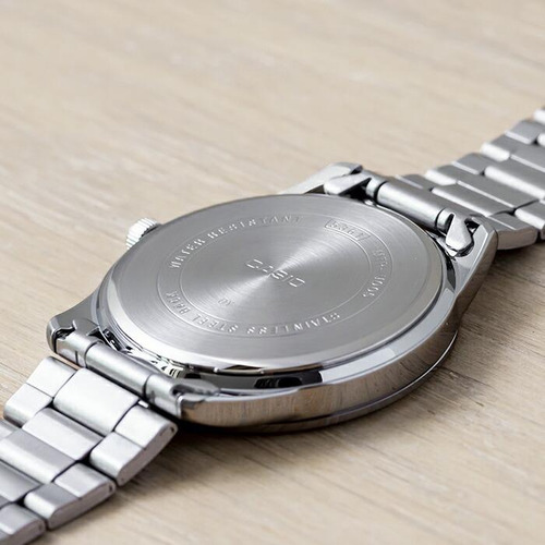 Reloj Casio Mtp-v005 Hombre Acero Inoxidable Azul Romanos