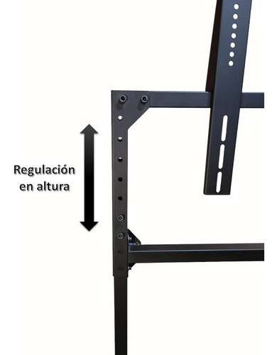 Imagen 6 de 8 de Soporte Pie Tv Pantalla Led 32-65 C/ruedas Móvil 2 Estantes