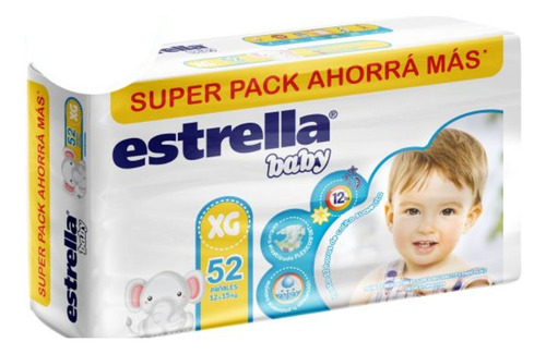 Pañales Estrella Caricias De Algodon Pack Ahorro  Xg X 52un