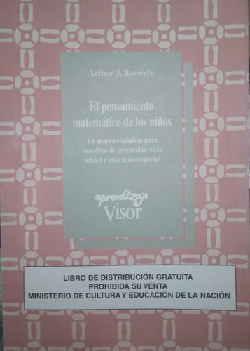 El Pensamiento Matemático De Los Niños-arthur Baroody (Usado)