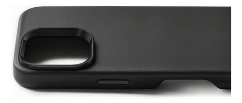 Capinha Capa Case Magbolt Para iPhone 16 Com Magsafe Em Couro Genuino E Espuma de Memória Espacial Anti-impacto - Preto