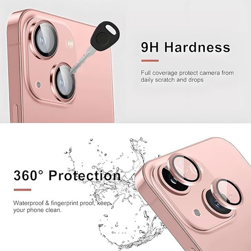Protector Lente De Camara Metálico Para Iphone / Iphone Plus Rosa Iphone 16 / 16 Plus