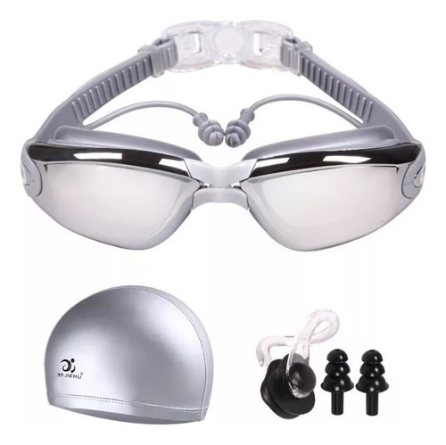 Kit Natación Profesional Hombre Set Gogles Gorra Lentes Gafa