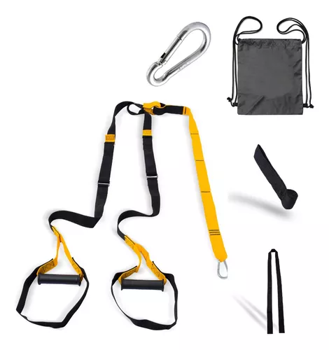 Kit de entrenamiento funcional Trx, entrenamiento en casa, cinta adhesiva  amarilla