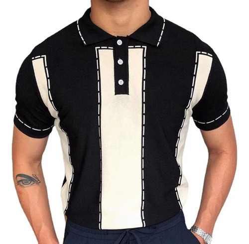 Camisa De Punto De Manga Corta Para Hombre Ice Silk Shirts C