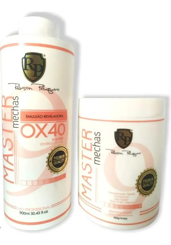 Kit  Polvo Decolorante 500 Gr + Ox 40 Vol Robson Peluquero -