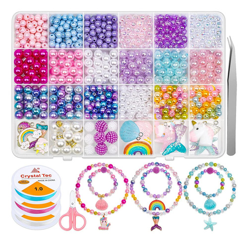 Juego De Cuentas De Sirena 772 Uds Kit Hacer Pulsera Collar