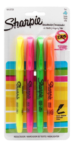 Marcatextos Redondo Varios Colores Sharpie 4 Pza