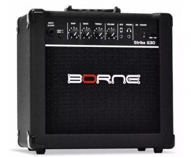 Amplificador Cubo Guitarra Borne Strike G30 Preto Distorção