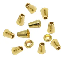 Comprar 10pcs Bell End Stoppers Fixadores Decoração Moda Ouro