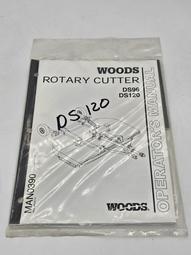 2012 Woods Ds96/120 Rotary Cutter Operator Manual New In Ssb