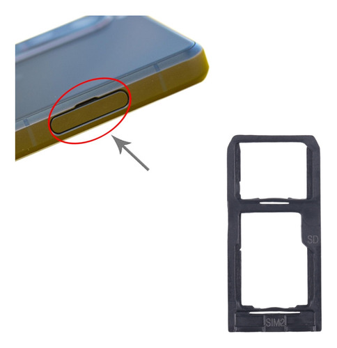 Kc Sroje Bandeja Negra Para Tarjetas Sim+sim/micro Sd De