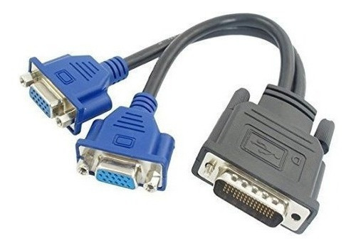 Agile-shop Dms-59 Pin Macho A Doble Vga Cable De Adaptador