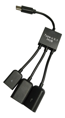 3 En 1 Usb Tipo C Otg Codo Otg Adaptador Convertidor De
