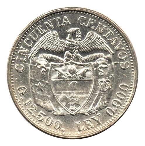 50 Centavos 1932 Medellín Sin M Reverso Doble