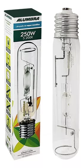 Lâmpada Metalica Tubular 250w E40 Branco Frio Marca Alumbra