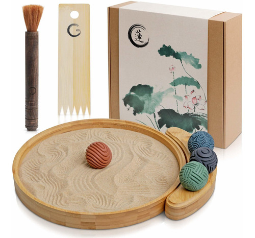 Imagen 1 de 1 de Kit De Jardín Zen Japonés Escritorio  Caja De Accesor...