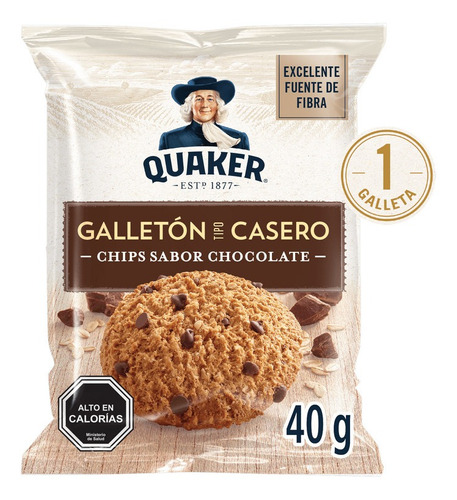 Galleton Quaker Chocolate Chip 40gr(10unidad)-super