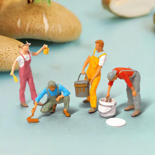 Figuras De Modelo De Pintor En Miniatura A Escala 1:64 De B