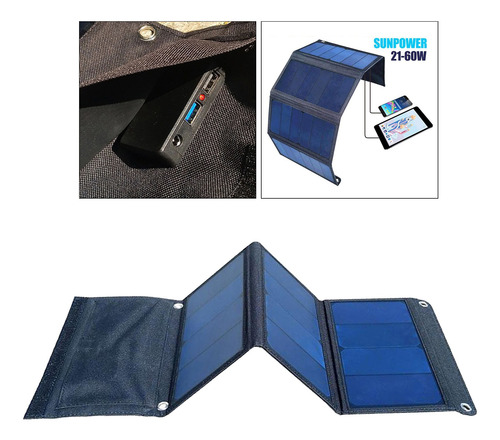 Imagen 3 de 12 de Batería De Carga Solar Plegable De Bricolaje De Celda 21w