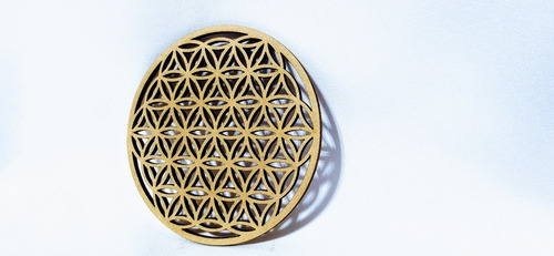 Imagen 2 de 6 de Flor De La Vida 25cm Calada - Mdf / Fibrofacil