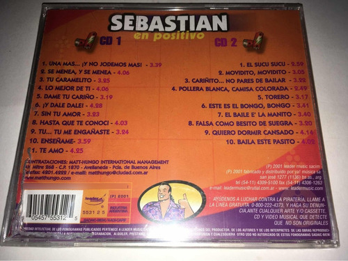 Sebastián En Positivo Cd 1 Y 2 Nuevo Original Cerrado 2 Cd