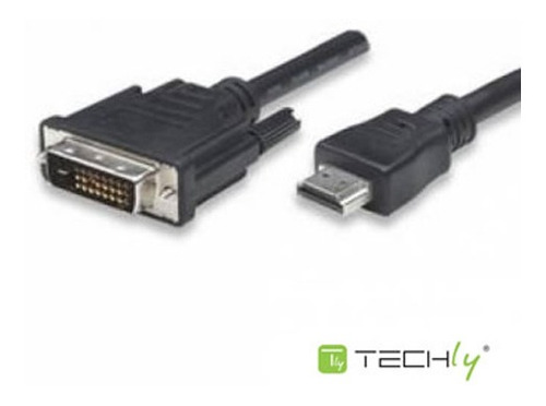 Cable Hdmi A Dvi-d (dl) Macho/macho 1,8 Mts Techly