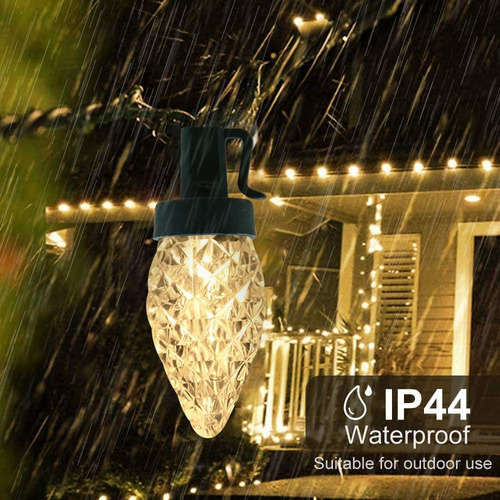 Luces De Navidad Led C7 - Luces De Cuerda De Navidad Con Bat