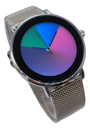 Reloj Joefox Tablero Mágico Arco Iris Acero Inoxidable