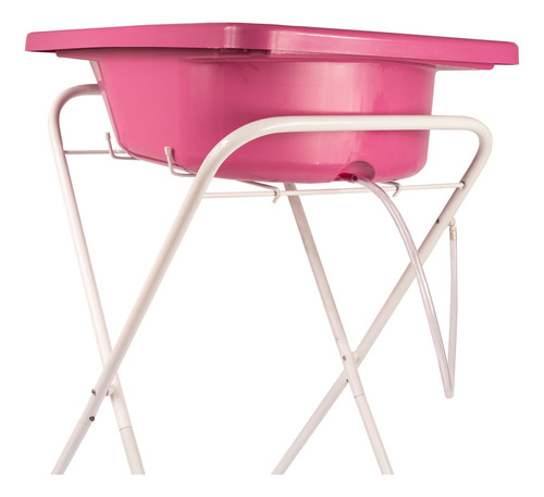Banheira Tanque 34l Com Suporte Universal Cor Rosa-chiclete Lisa