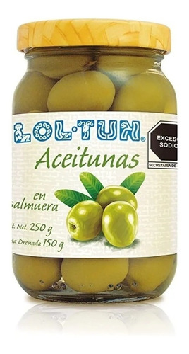 Aceitunas En Salmuera 250g Caja 24 Unidades Loltun