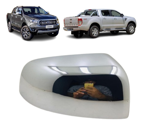 Capa Retrovisor Ford Ranger 2013 A 2023 Cromada Original Ld