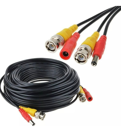 Cable Bnc Para Cámaras De Vigilancia 20 Metros Bnc-dc