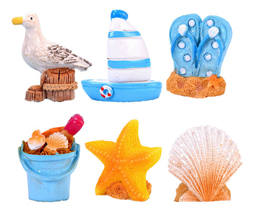 Adornos En Miniatura De La Serie Beach Series, Estilo Medite