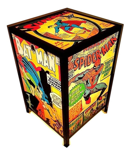 Lámpara Velador Led Comic Marvel Dc Superhéroes Ideal Regalo