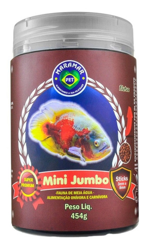 Maramar Ração Para Peixes Mini Jumbo Sticks 3-8mm 454g