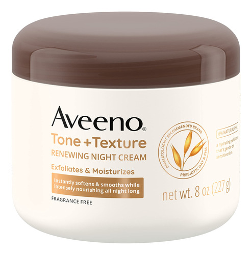 Aveeno Crema De Noche Renovadora Tone + Texture Con Avena P.